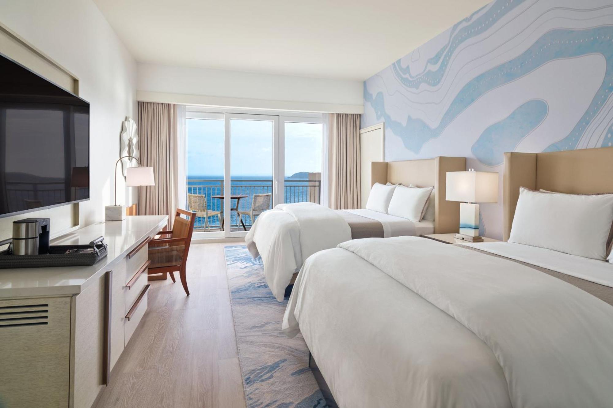 Queen Room Two Queen Beds Balcony Ocean View Hearing Accesible