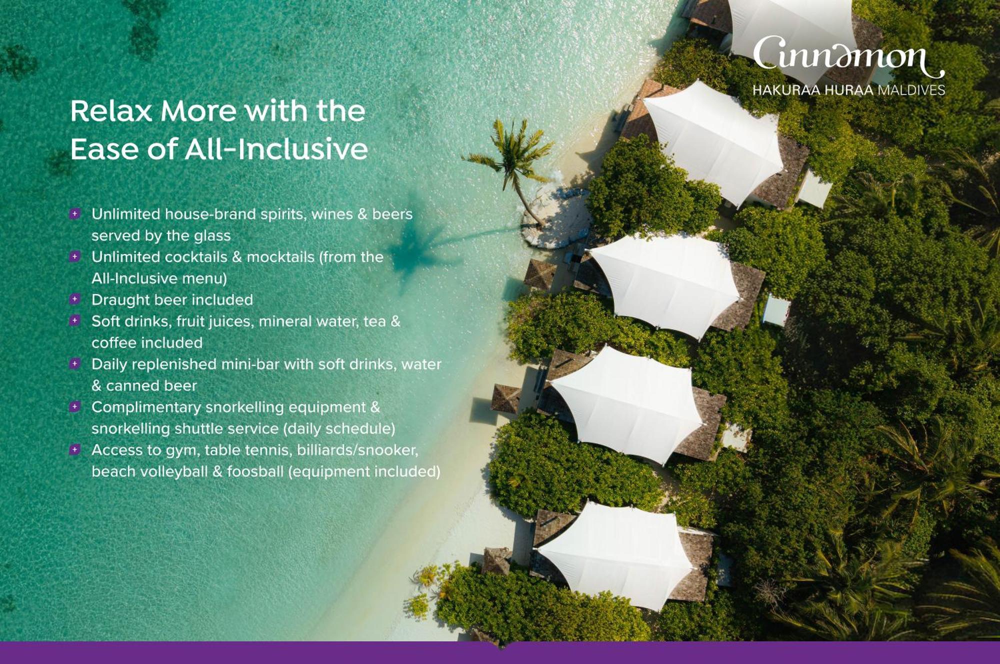Sunset Water Bungalow domestic transfers 1 up to 2 guests stays valid to 31 Oct 2027 Spa