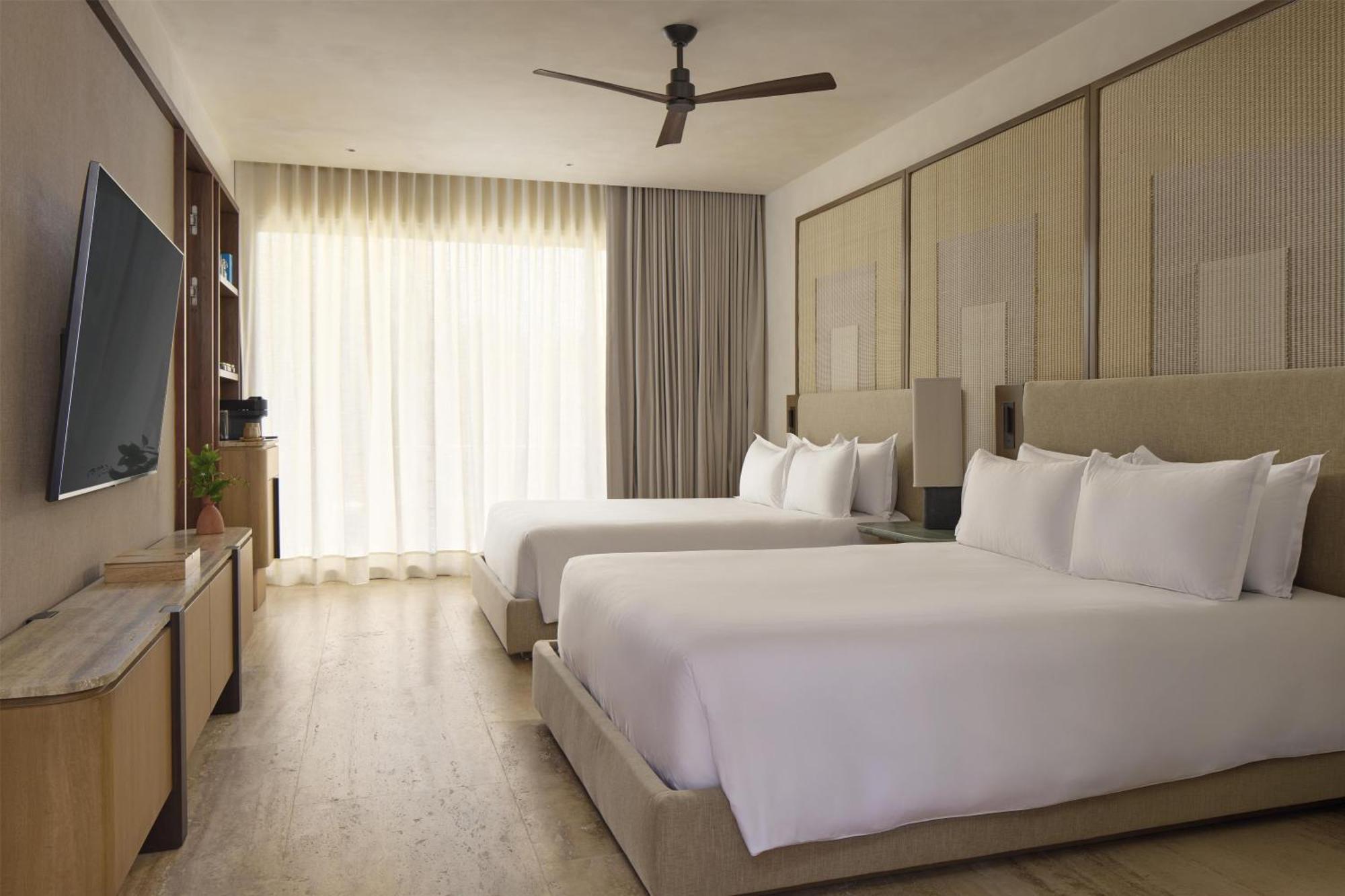 Double Room with Two Double Beds and Ocean View